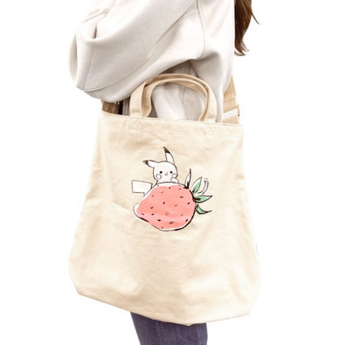Tote Bag Pikachu de Fresa - Producto Original Pokemon