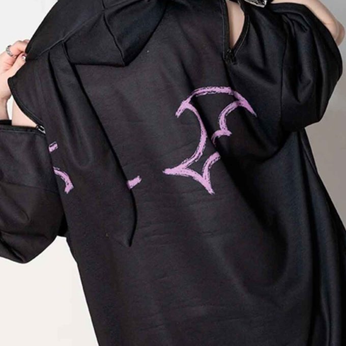 Sudadera Blood Nero Manga corta - ACDC RAG Harajuku