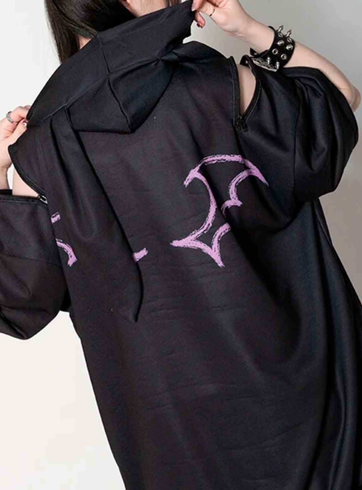 Sudadera Blood Nero Manga corta - ACDC RAG Harajuku - Imagen 6