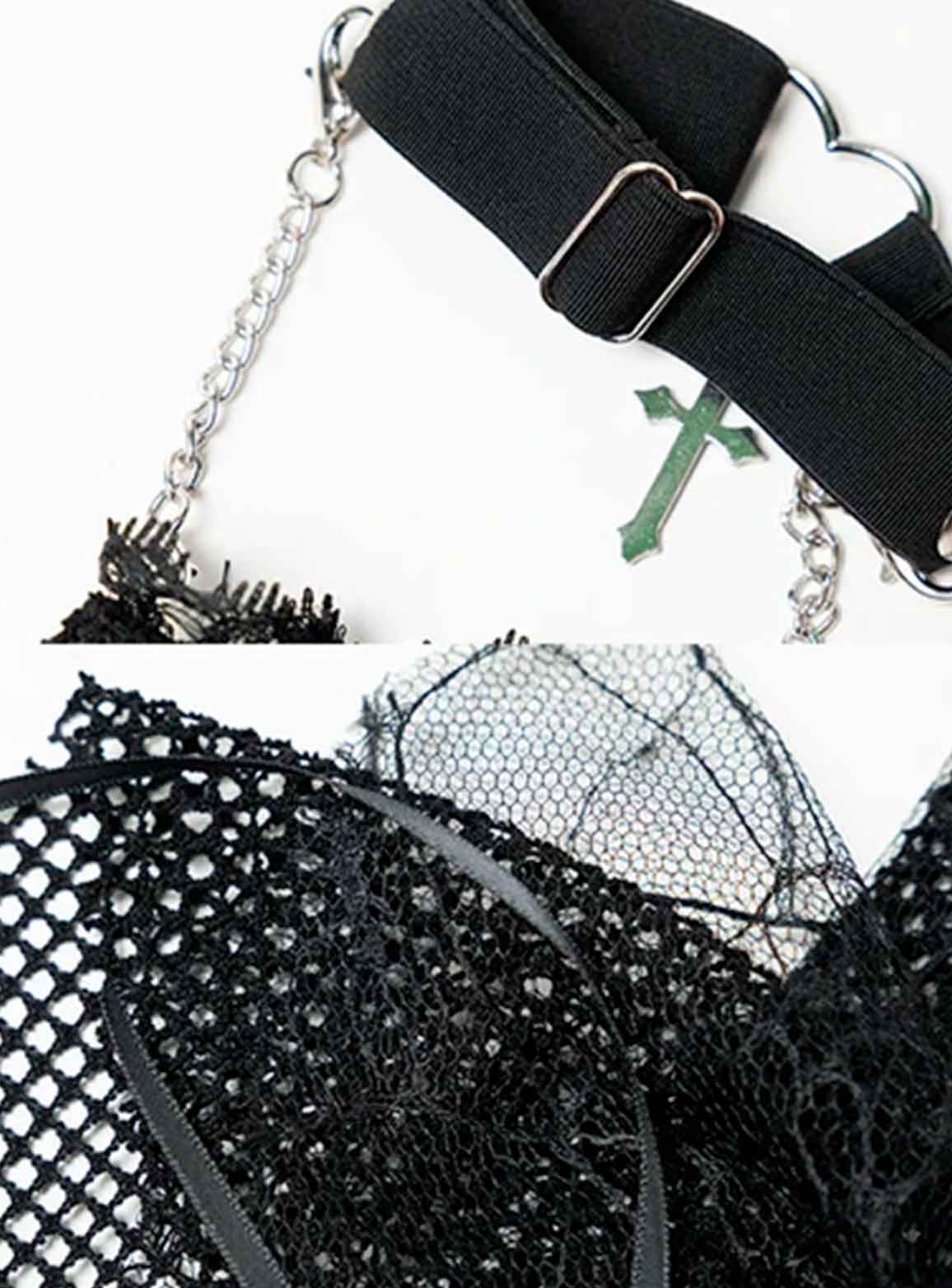 Guantes de encaje Darkness Harajuku - ACDC RAG - Imagen 6