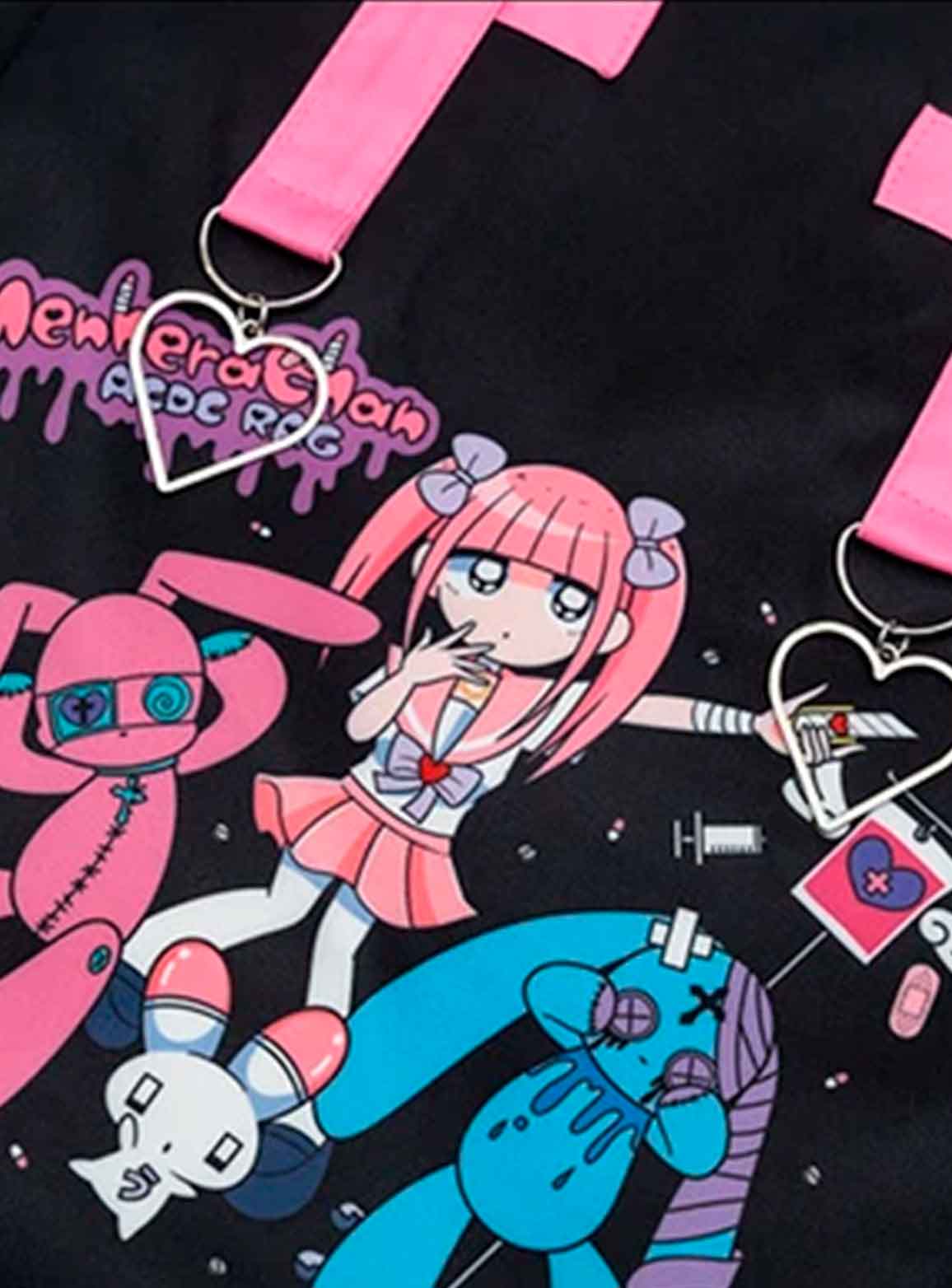 Menhera-chan y Mill Nero Tote Bag - ACDC RAG Harajuku - Imagen 11