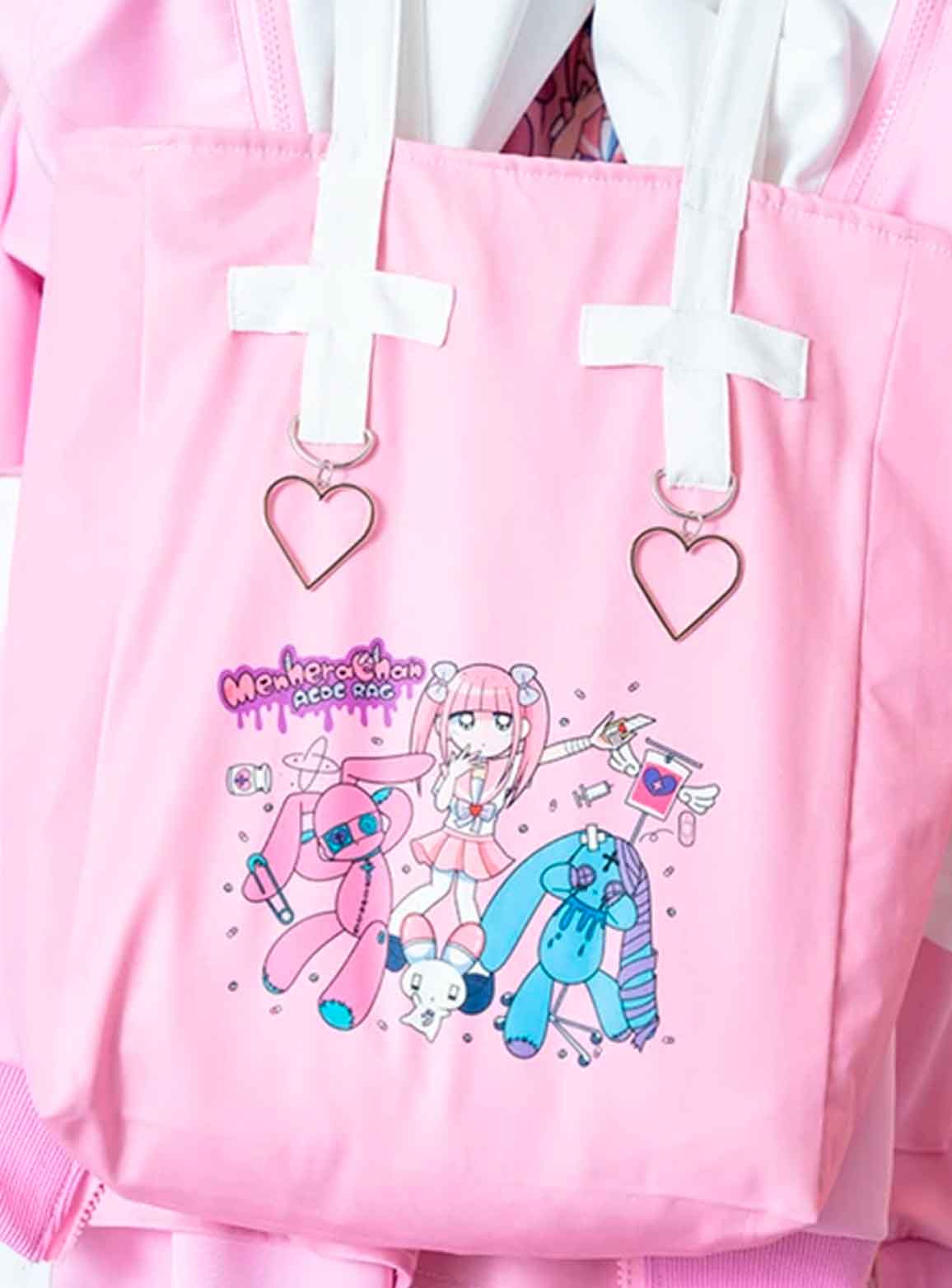 Menhera-chan y Mill Nero Tote Bag - ACDC RAG Harajuku - Imagen 4