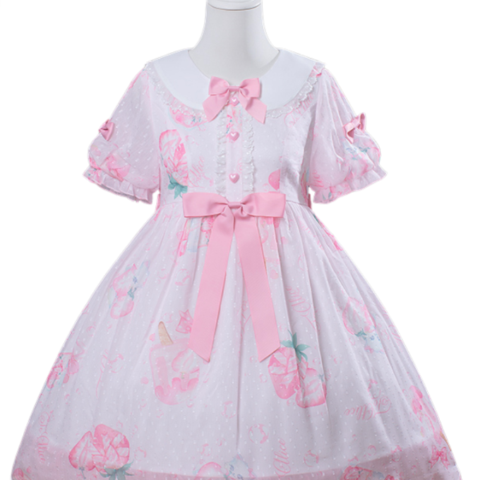 Strawberry Neko Dress ♡ To Alice (•˕ •マ.ᐟ