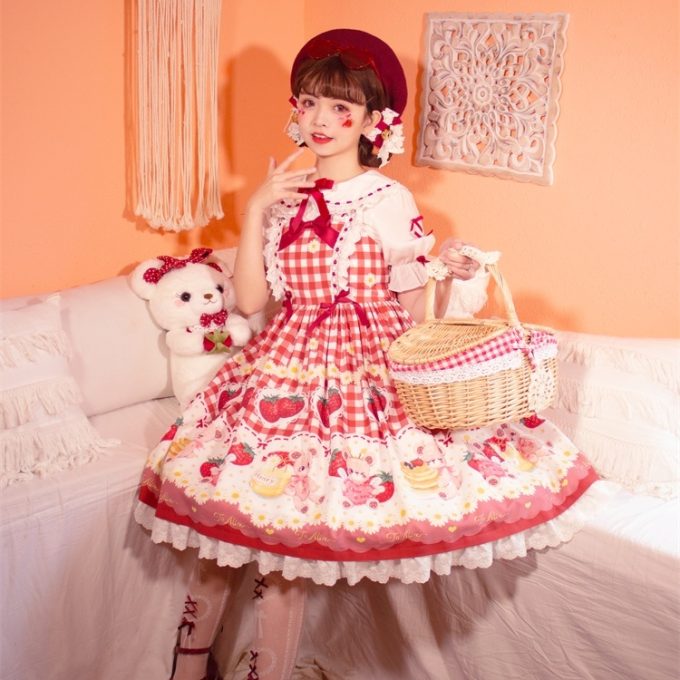 Vestido Ichigo Momomiya ♡ Strawberry Picnic JSK ♡ To Alice