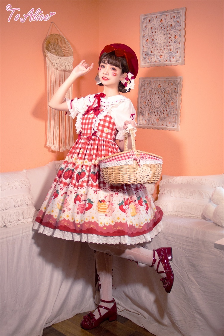 Vestido Ichigo Momomiya ♡ Strawberry Picnic JSK ♡ To Alice - Imagen 5