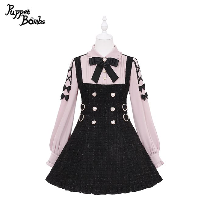Vestido Hime de Tweed con Volantes