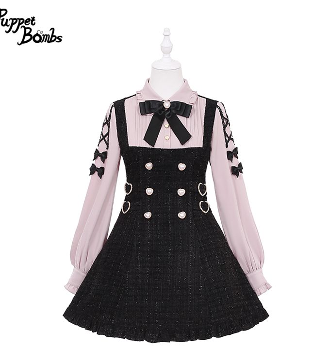 Vestido Hime de Tweed con Volantes
