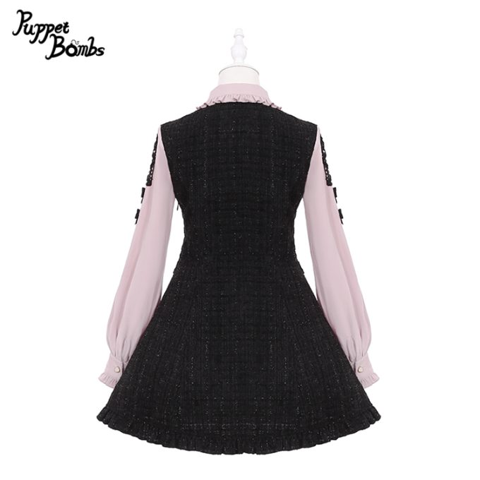 Vestido Hime de Tweed con Volantes