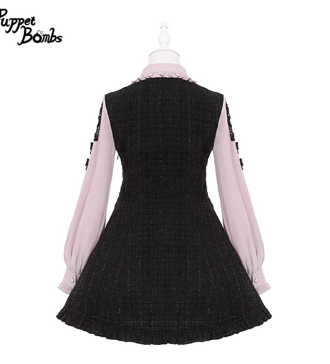 Vestido Hime de Tweed con Volantes
